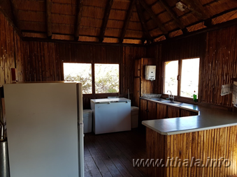 Self-catering kitchen inside the 10-sleeper Mhlangeni Bush Camp
