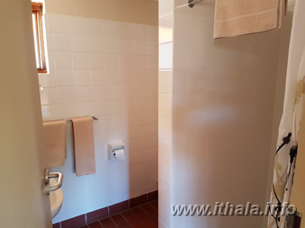 Private bathroom in a two-sleeper chalet at Ntshondwe Camp