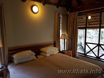 Second twin bedroom in a six-bed chalet at Ntshondwe Camp in Ithala Game Reserve