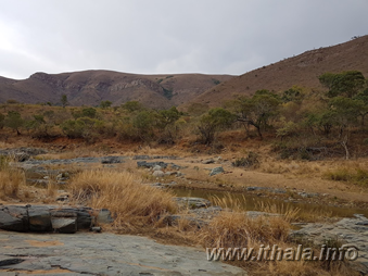 Mountain and river valley scenery surrounding Mbizo Bush Camp
