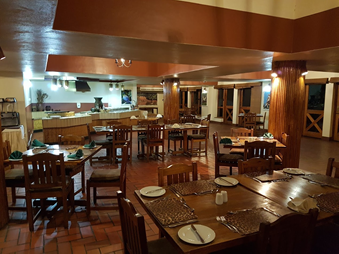 Restaurant dining area at Ntshondwe Camp in Ithala Game Reserve
